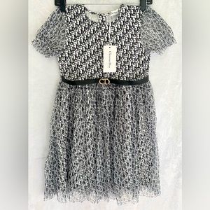✨CHRISTIAN DIOR✨New Dior Kids Sheer Signature Girls Dress Size 12